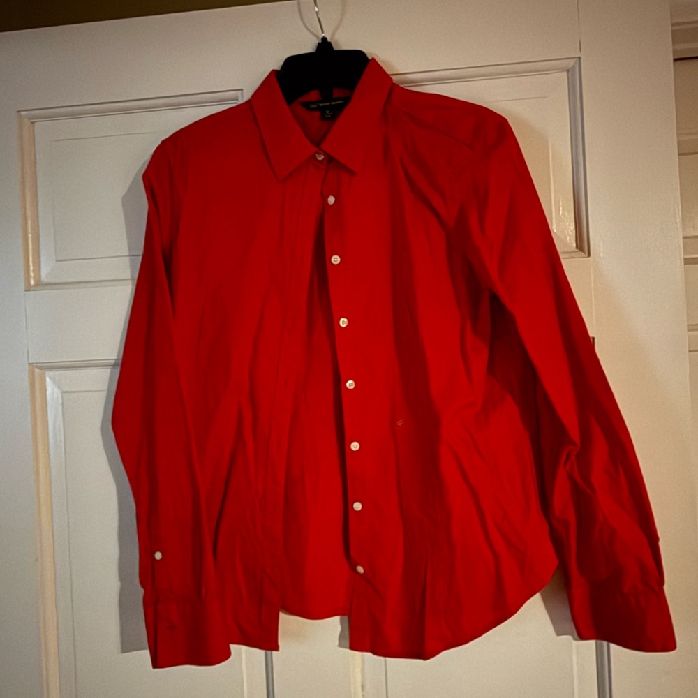Brooks Brothers Vibrant Red Casual Button Down Shirt